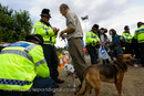 Police stop and search. Climate Camp calls for the government to take action on climate change and stop the bulding of Kingsnorth coal fired electricity station. Rochester, Kent.
© Jess Hurd/reportdigital.co.uk
Tel: 01789-262151/07831-121483  
info@reportdigital.co.uk  
NUJ recommended terms & conditions apply. Moral rights asserted under Copyright Designs & Patents Act 1988. Credit is required. No part of this photo to be stored, reproduced, manipulated or transmitted by any means without permission.