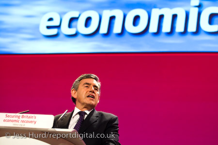 Gordon Brown, Prime Minister. Labour Party Conference 2009. Brighton.

© Jess Hurd/reportdigital.co.uk
Tel: 01789-262151/07831-121483  
info@reportdigital.co.uk  
NUJ recommended terms & conditions apply. Moral rights asserted under Copyright Designs & Patents Act 1988. Credit is required. No part of this photo to be stored, reproduced, manipulated or transmitted by any means without permission.