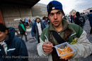 Refugees in Calais made homeless after the clearing of the Jungle queue for food from the Salam charity. France.
© Jess Hurd/reportdigital.co.uk
Tel: 01789-262151/07831-121483  
info@reportdigital.co.uk  
NUJ recommended terms & conditions apply. Moral rights asserted under Copyright Designs & Patents Act 1988. Credit is required. No part of this photo to be stored, reproduced, manipulated or transmitted by any means without permission.