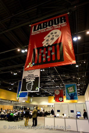 Anti Labour Party propaganda in the Conservative Party Conference press room 2009. Manchester.

© Jess Hurd/reportdigital.co.uk
Tel: 01789-262151/07831-121483  
info@reportdigital.co.uk  
NUJ recommended terms & conditions apply. Moral rights asserted under Copyright Designs & Patents Act 1988. Credit is required. No part of this photo to be stored, reproduced, manipulated or transmitted by any means without permission.