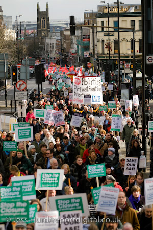 Demonstration to save the Whittington Hospital A&E department from closure marches up the Holloway Road, London.
© Jess Hurd/reportdigital.co.uk
Tel: 01789-262151/07831-121483  
info@reportdigital.co.uk  
NUJ recommended terms & conditions apply. Moral rights asserted under Copyright Designs & Patents Act 1988. Credit is required. No part of this photo to be stored, reproduced, manipulated or transmitted by any means without permission.