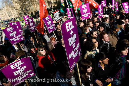 UAF protesters demonstrate against the English Defence League as they march in support of the Dutch Islamophobic politician Geert Wilders who was a guest of UKIP at the Houses of Parliament. London.

© Jess Hurd/reportdigital.co.uk
Tel: 01789-262151/07831-121483  
info@reportdigital.co.uk  
NUJ recommended terms & conditions apply. Moral rights asserted under Copyright Designs & Patents Act 1988. Credit is required. No part of this photo to be stored, reproduced, manipulated or transmitted by any means without permission.