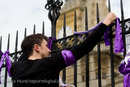 People tie purple ribbons on the gates of Parliament. Take Back Parliament protest, Demo for Democracy. Campaign for proportional representation. Westminster.

© Jess Hurd/reportdigital.co.uk
Tel: 01789-262151/07831-121483  
info@reportdigital.co.uk  
NUJ recommended terms & conditions apply. Moral rights asserted under Copyright Designs & Patents Act 1988. Credit is required. No part of this photo to be stored, reproduced, manipulated or transmitted by any means without permission.
