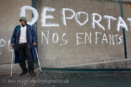A young refugee with a broken leg from an accident during a police chase after being made homeless after the clearing of the Jungle. France.
© Jess Hurd/reportdigital.co.uk
Tel: 01789-262151/07831-121483  
info@reportdigital.co.uk  
NUJ recommended terms & conditions apply. Moral rights asserted under Copyright Designs & Patents Act 1988. Credit is required. No part of this photo to be stored, reproduced, manipulated or transmitted by any means without permission.