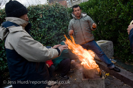Refugees in Calais made homeless after the clearing of the Jungle queue for food from the Salam charity. France.
© Jess Hurd/reportdigital.co.uk
Tel: 01789-262151/07831-121483  
info@reportdigital.co.uk  
NUJ recommended terms & conditions apply. Moral rights asserted under Copyright Designs & Patents Act 1988. Credit is required. No part of this photo to be stored, reproduced, manipulated or transmitted by any means without permission.