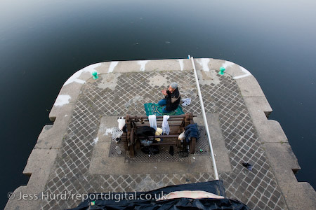 Refugee in Calais prays before they are forcibly evicted from their temporary home under a brigde by police and their posessions destroyed. France.
© Jess Hurd/reportdigital.co.uk
Tel: 01789-262151/07831-121483  
info@reportdigital.co.uk  
NUJ recommended terms & conditions apply. Moral rights asserted under Copyright Designs & Patents Act 1988. Credit is required. No part of this photo to be stored, reproduced, manipulated or transmitted by any means without permission.