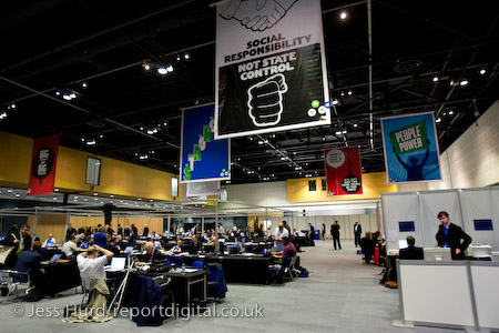 Anti Labour Party propaganda in the Conservative Party Conference press room 2009. Manchester.

© Jess Hurd/reportdigital.co.uk
Tel: 01789-262151/07831-121483  
info@reportdigital.co.uk  
NUJ recommended terms & conditions apply. Moral rights asserted under Copyright Designs & Patents Act 1988. Credit is required. No part of this photo to be stored, reproduced, manipulated or transmitted by any means without permission.