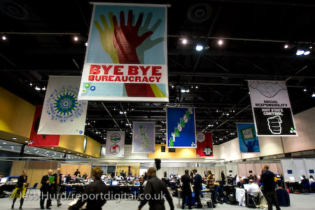 Anti Labour Party propaganda in the Conservative Party Conference press room 2009. Manchester.

© Jess Hurd/reportdigital.co.uk
Tel: 01789-262151/07831-121483  
info@reportdigital.co.uk  
NUJ recommended terms & conditions apply. Moral rights asserted under Copyright Designs & Patents Act 1988. Credit is required. No part of this photo to be stored, reproduced, manipulated or transmitted by any means without permission.