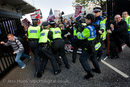 Unite Against Fascism protestors break through the gate into BBC Television Centre. Demonstration opposing the invitation of BNP leader Nick Griffin on Question Time. White City.
© Jess Hurd/reportdigital.co.uk
Tel: 01789-262151/07831-121483  
info@reportdigital.co.uk  
NUJ recommended terms & conditions apply. Moral rights asserted under Copyright Designs & Patents Act 1988. Credit is required. No part of this photo to be stored, reproduced, manipulated or transmitted by any means without permission.