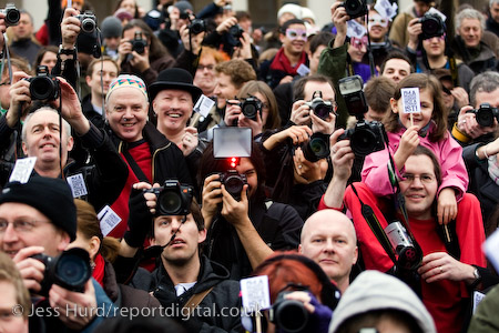 Up to 3000 people join the I'm a Photographer Not a Terrorist Mass Gathering in Trafalgar Square in defence of street photography and against the arbitary use of the terrorism laws to stop and search photographers.

© Jess Hurd/reportdigital.co.uk
Tel: 01789-262151/07831-121483  
info@reportdigital.co.uk  
NUJ recommended terms & conditions apply. Moral rights asserted under Copyright Designs & Patents Act 1988. Credit is required. No part of this photo to be stored, reproduced, manipulated or transmitted by any means without permission.