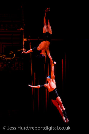 Artists perform at the Cirque du Soleil - Varekai - Royal Albert Hall, London.

© Jess Hurd/reportdigital.co.uk
Tel: 01789-262151/07831-121483  
info@reportdigital.co.uk  
NUJ recommended terms & conditions apply. Moral rights asserted under Copyright Designs & Patents Act 1988. Credit is required. No part of this photo to be stored, reproduced, manipulated or transmitted by any means without permission.