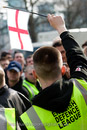 English Defence League march in support of the Dutch Islamophobic politician Geert Wilders who was a guest of UKIP at the Houses of Parliament. London.

© Jess Hurd/reportdigital.co.uk
Tel: 01789-262151/07831-121483  
info@reportdigital.co.uk  
NUJ recommended terms & conditions apply. Moral rights asserted under Copyright Designs & Patents Act 1988. Credit is required. No part of this photo to be stored, reproduced, manipulated or transmitted by any means without permission.