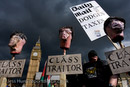 Gordon Brown, David Cameron and Peter Mandelson are put on sticks as class traitors as effigies are hung in Parliament Square during a May Day demonstration. Parliament Square, Central London. 

© Jess Hurd/reportdigital.co.uk
Tel: 01789-262151/07831-121483  
info@reportdigital.co.uk  
NUJ recommended terms & conditions apply. Moral rights asserted under Copyright Designs & Patents Act 1988. Credit is required. No part of this photo to be stored, reproduced, manipulated or transmitted by any means without permission.